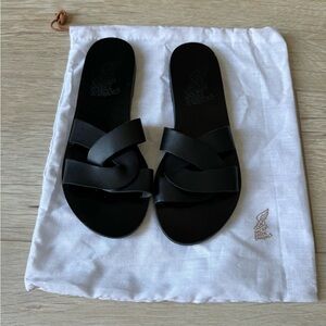 Ancient Greek Sandals - Black Desmos Sandals
